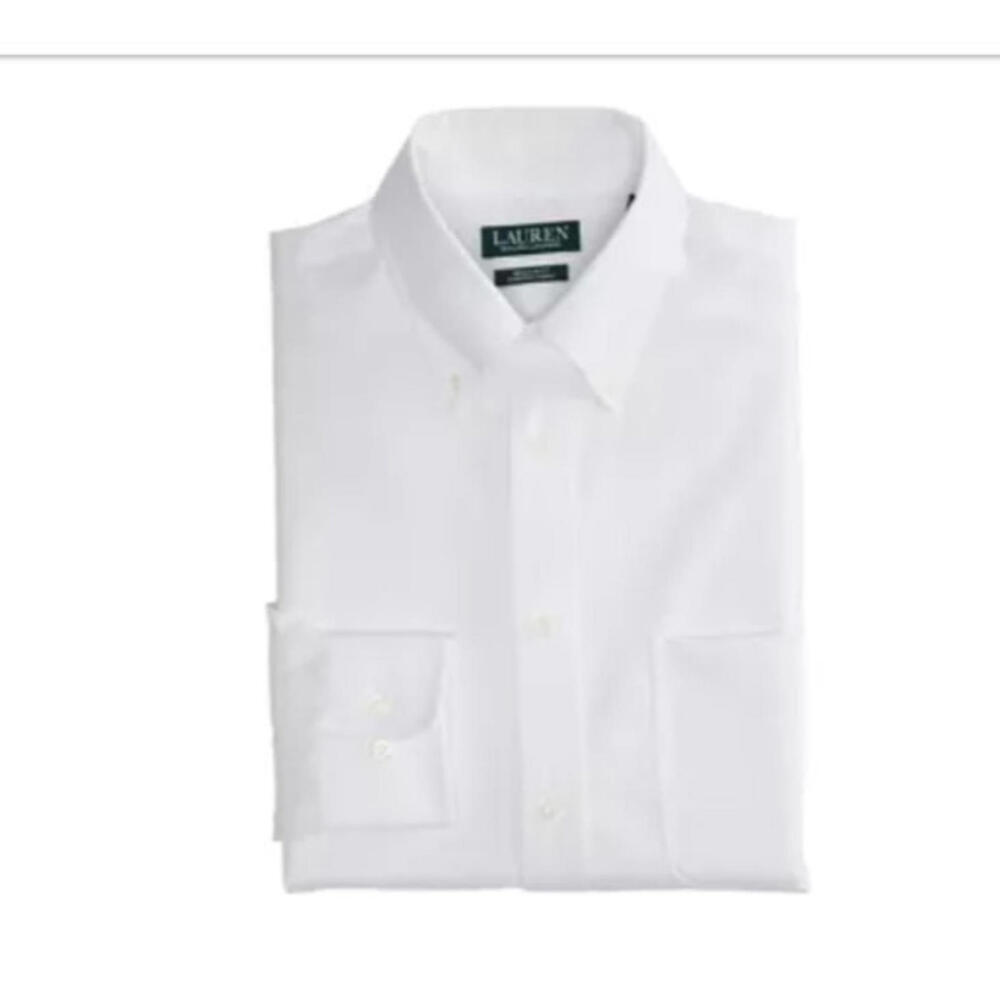 Lauren Ralph Lauren Ultraflex Regular Fit Longsleeve White Shirt size XL NWT